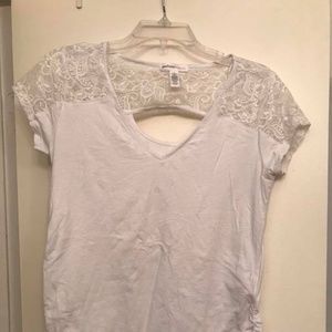 Lacey Back Cutout Maternity Tee